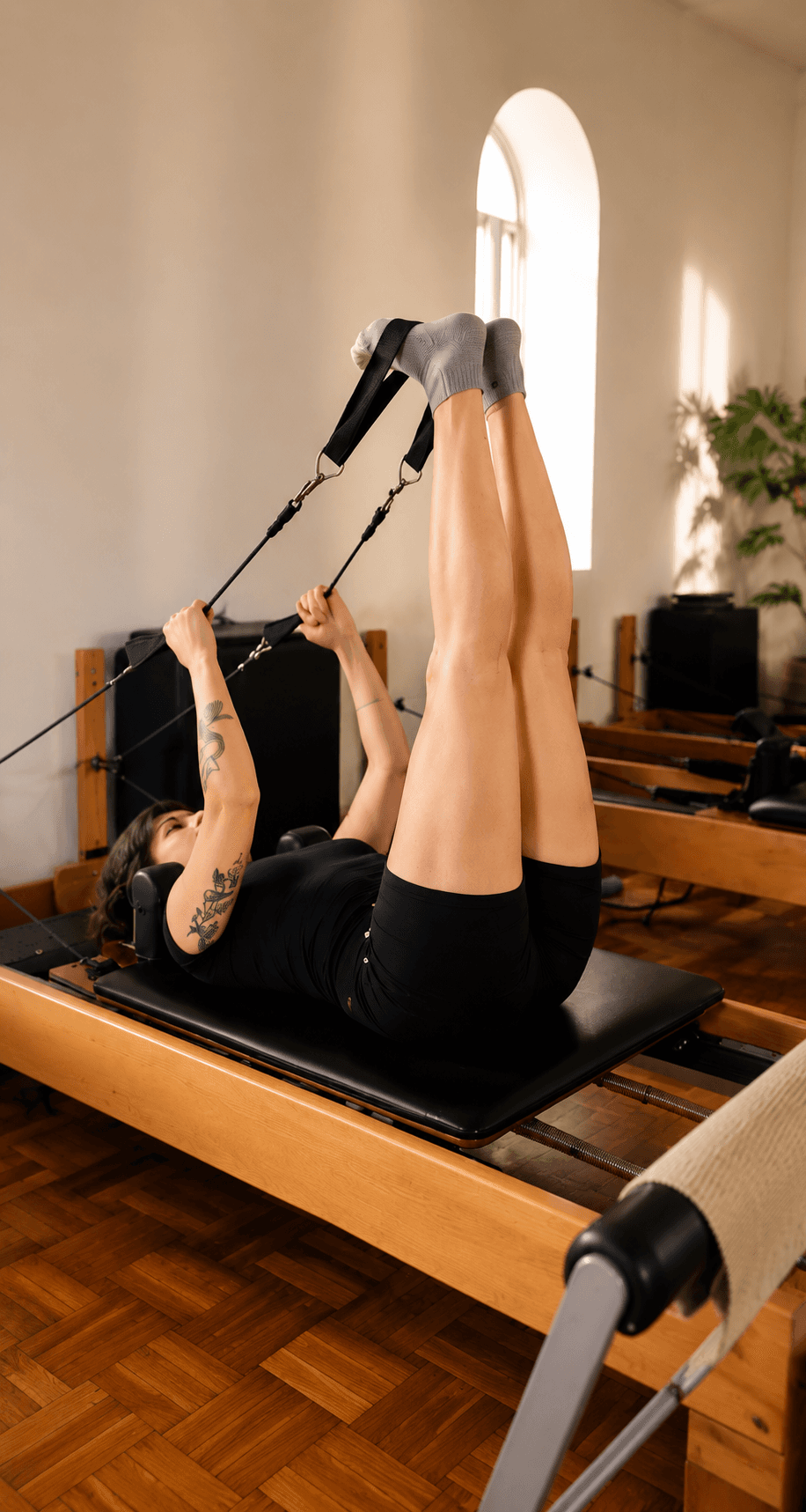 Alumna en Reformer en el estudio de Villa Crespo